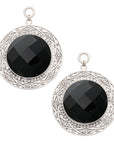 Faceted Black Obsidian Medallions