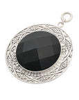 Faceted Black Obsidian Medallions