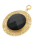 Faceted Black Obsidian Medallions