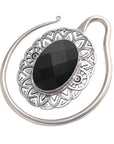 Faceted Black Obsidian Oval Puju