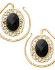 Faceted Black Obsidian Oval Puju