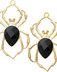 Faceted Black Obsidian Arachnid