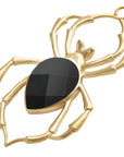 Faceted Black Obsidian Arachnid