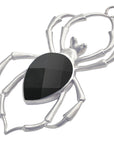 Faceted Black Obsidian Arachnid