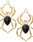 Faceted Black Obsidian Arachnid