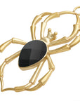 Faceted Black Obsidian Arachnid