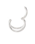 Titanium Double Row Clicker - Clear CZ (16g)