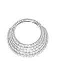 Titanium Five Stack Clicker - Clear CZ (16g)