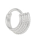 Titanium Five Stack Clicker - Clear CZ (16g)
