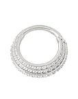 Titanium Triple Stack Clicker - Clear CZ (16g)