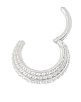 Titanium Triple Stack Clicker - Clear CZ (16g)