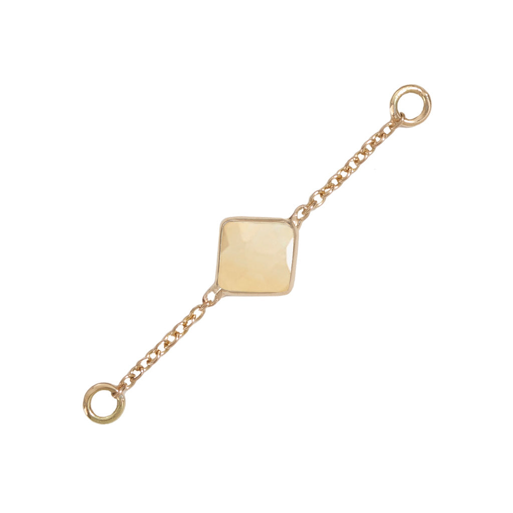 25mm Solid Gold Citrine Accessory Chain