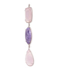 Rose Quartz & Charoite Zircon Pave