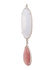 Chalcedony & Strawberry Quartz Zircon Pave