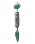 Amazonite & Tourmalated Quartz Black Spinel Pave