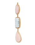Morganite & Larimer Double Zircon Pave