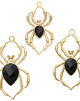 Faceted Black Obsidian Arachnid