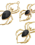 Faceted Black Obsidian Arachnid