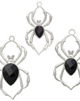 Faceted Black Obsidian Arachnid