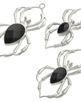 Faceted Black Obsidian Arachnid