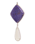 Charoite & White Moonstone Zircon Pave