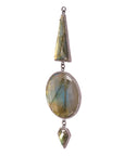 Triple Faceted Labradorite Zircon Pave