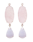Carved Rose Quartz & Blue Lace Agate Jollie