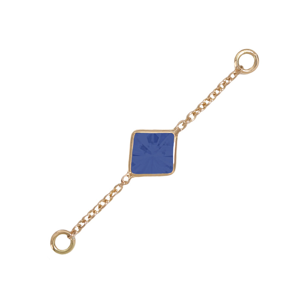 25mm Solid Gold Sapphire Accessory Chain