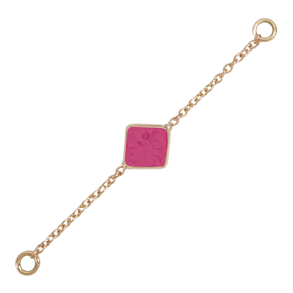 35mm Solid Gold Ruby Accessory Chain