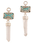 Turquoise & Crystal Dangles