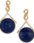 Lapis Disc Dangles