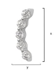 Titanium Micro Curve Threadless End - Clear CZ (18g/16g)