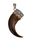 Vintage Turquoise Claw Pendant