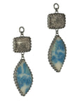 Tourmalated Quartz & Blue Quartz Dangles