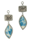 Tourmalated Quartz & Blue Quartz Dangles