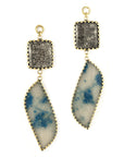 Tourmalated Quartz & Blue Quartz Dangles