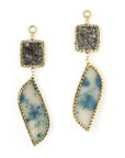 Tourmalated Quartz & Blue Quartz Dangles