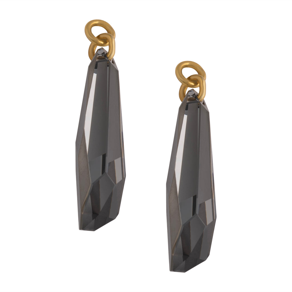 Black Diamond Swarovski Crystalactite (no hook)
