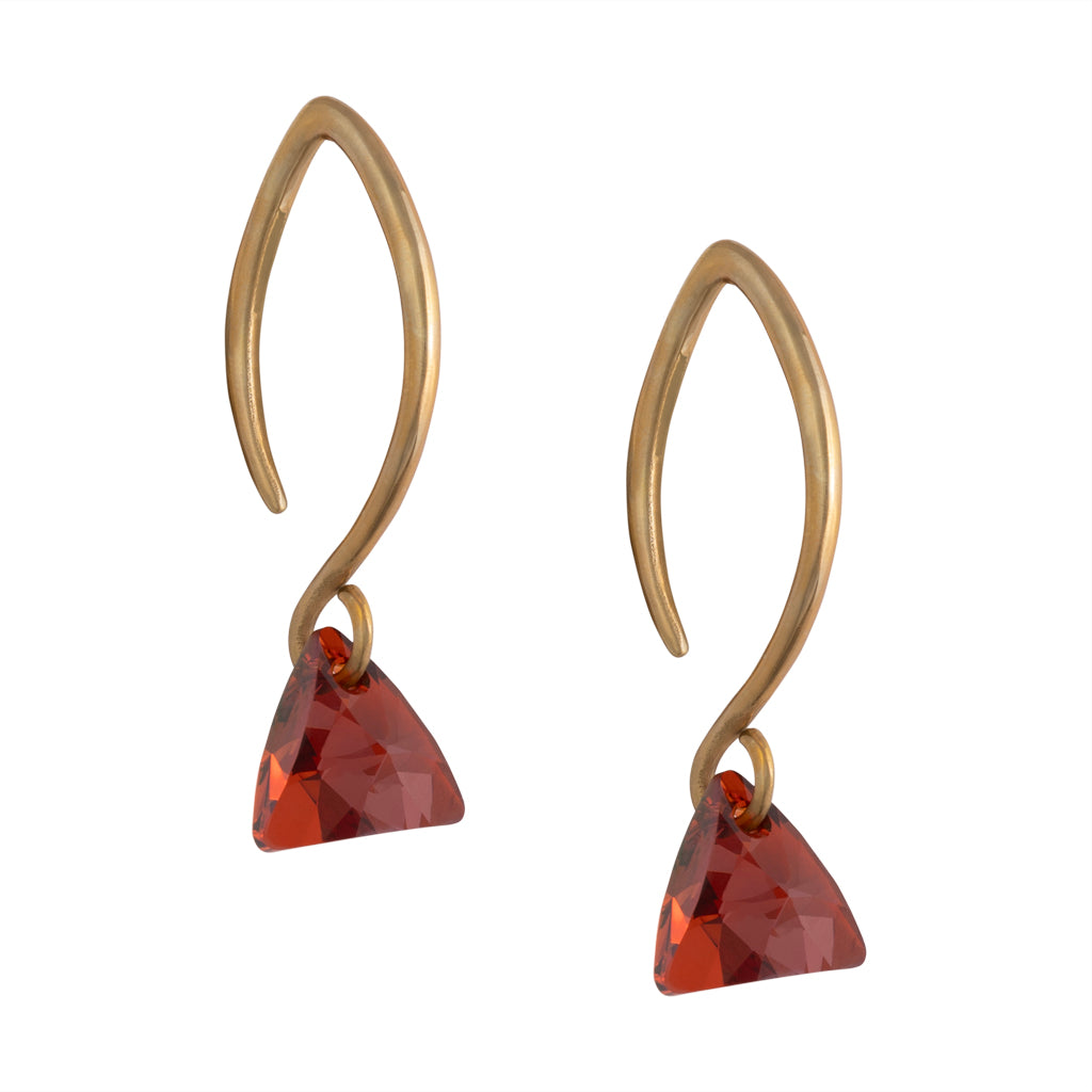 Red Swarovski Triangle