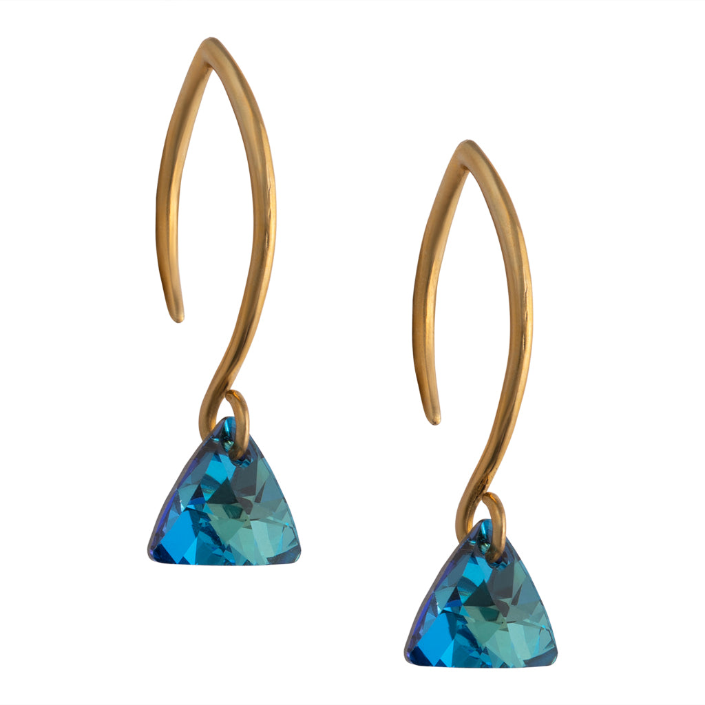 Bermuda Blue Swarovski Triangle