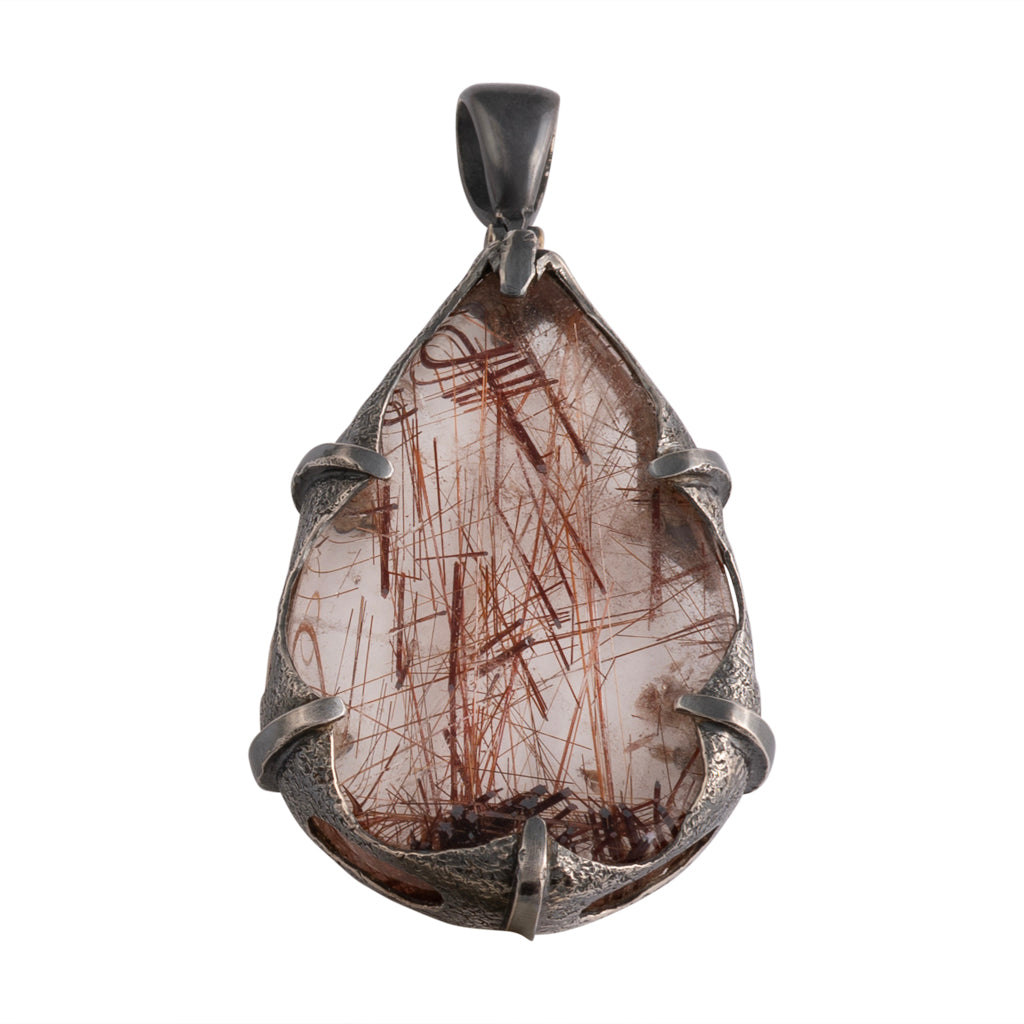 Copper Rutilated Quartz Pendant