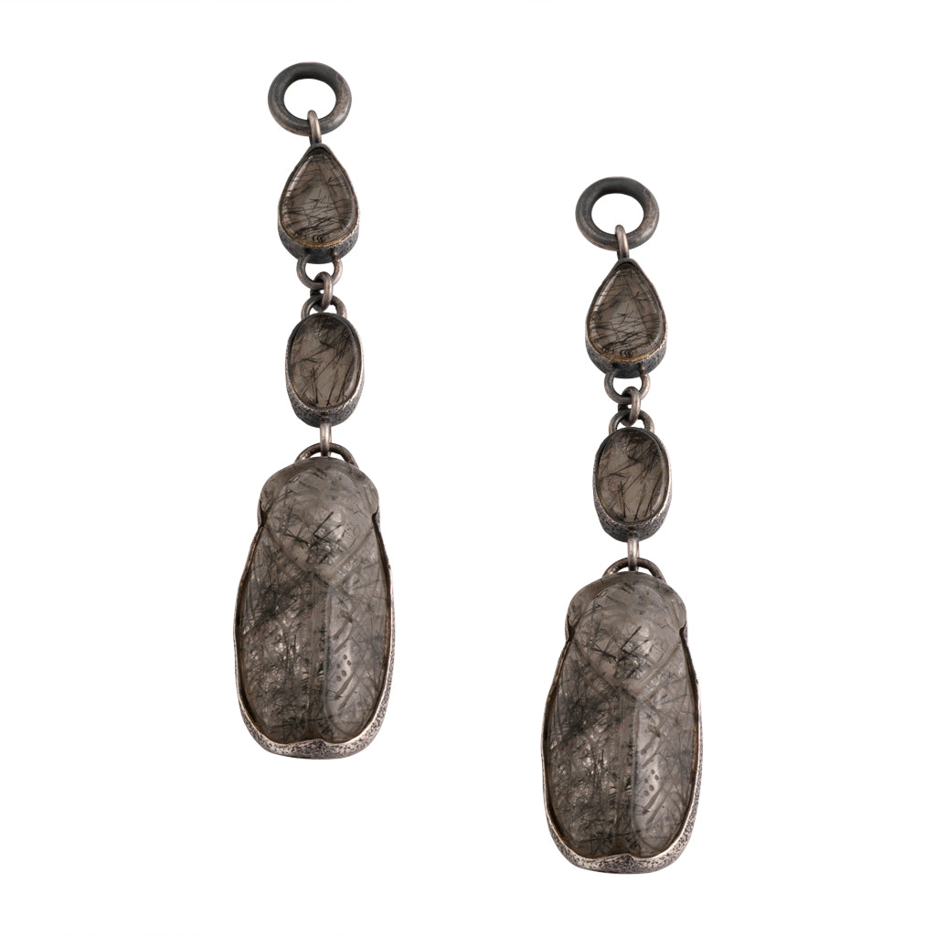 Tourmalated Quartz Cicada Dangles