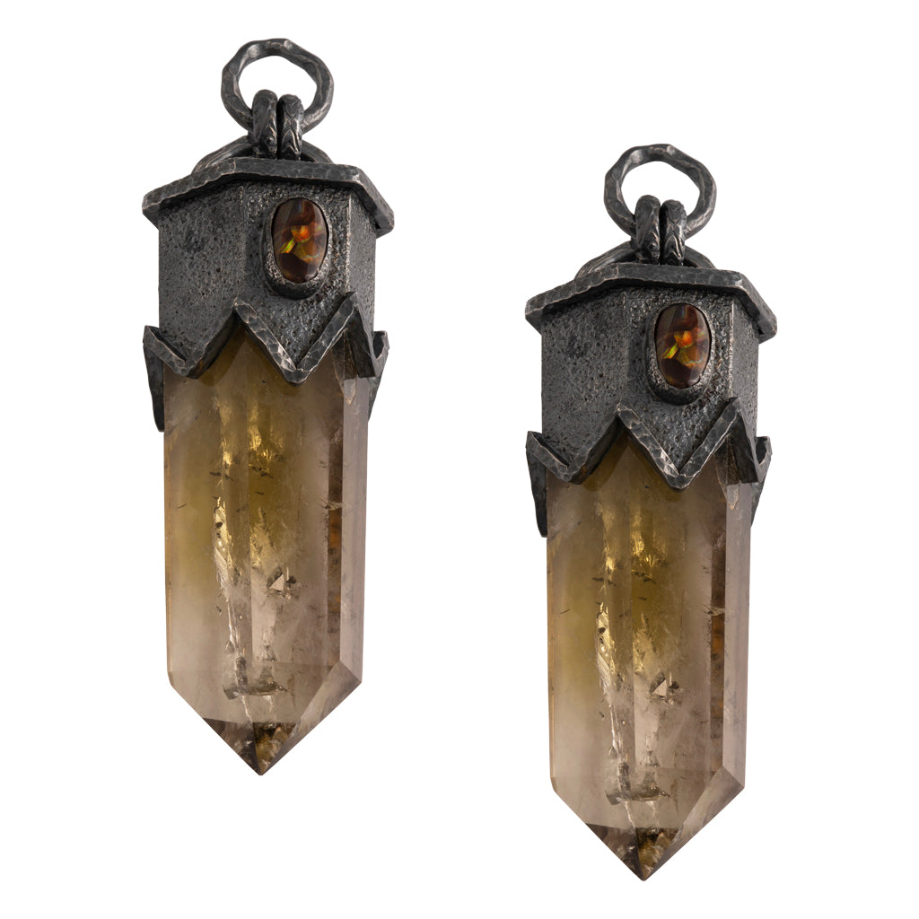 Fire Agate &amp; Citrine Crystals