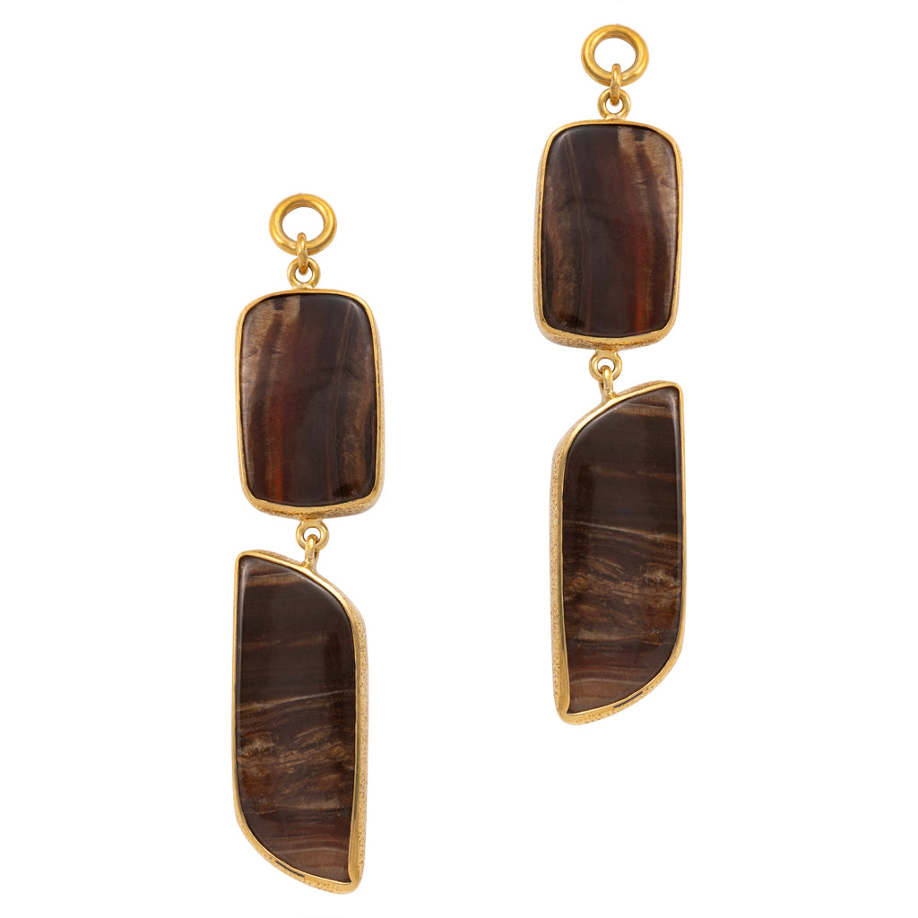 Petrified Wood Dangles