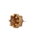 Solid Gold 18k Sunstone Threadless End 18g/16g