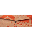Burnt Orange & Gold Floral Recycled Kimono Jewelry Pouch