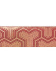 Maroon, Copper, "Y" print Recycled Kimono Jewelry Pouch