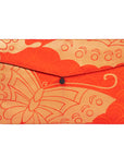 Orange & Bronze Butterfly Recycled Kimono Jewelry Pouch