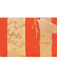 Orange, Gold & Silver Bamboo Recycled Kimono Jewelry Pouch