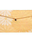 Golden Flower Recycled Kimono Jewelry Pouch